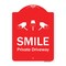 Signmission Smile Private Driveway With Video Surveillance Camera Graphics Aluminum Sign, 24" H, RW-1824-9753 A-DES-RW-1824-9753 - alternate 1